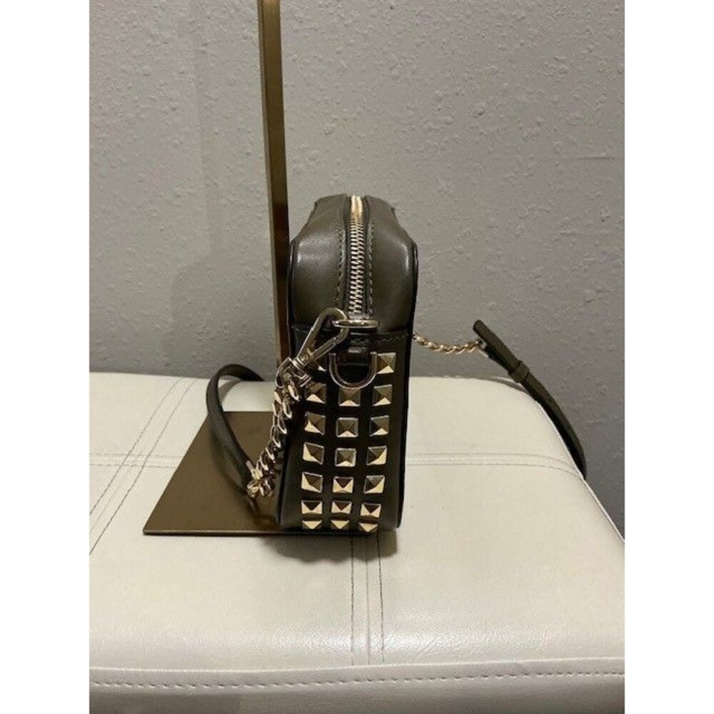 michael kors jet set brown butterfly camera crossbody bag studs on side - Picture 5 of 6